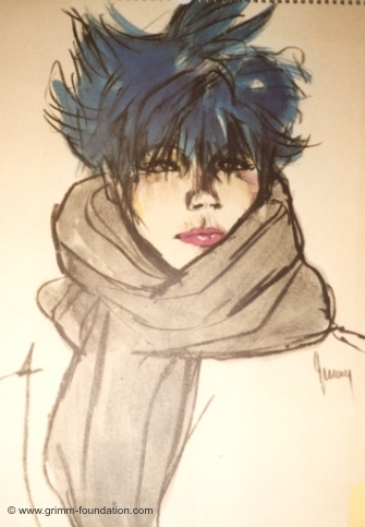 Gerd Grimm, M&auml;dchen mit Schal 